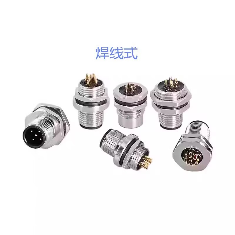 M12法蘭座 焊線式